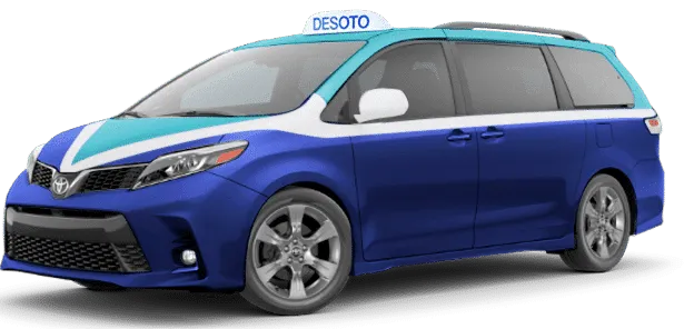 Airport taxi Walnut Creek — DeSoto Cab van for local rides and airport transportation in Walnut Creek, CA
